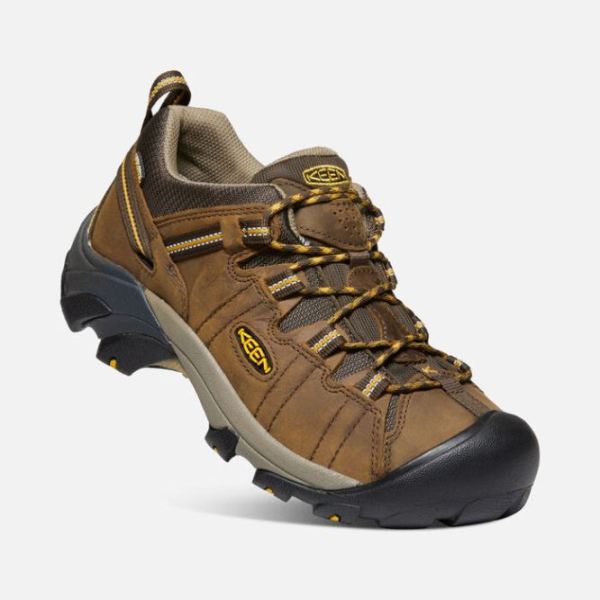 Keen Outlet Men's Targhee II Waterproof Wide-Cascade Brown/Golden Yellow