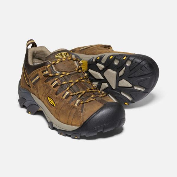 Keen Outlet Men's Targhee II Waterproof Wide-Cascade Brown/Golden Yellow