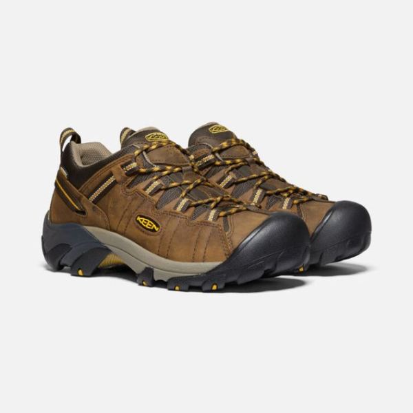 Keen Outlet Men's Targhee II Waterproof Wide-Cascade Brown/Golden Yellow