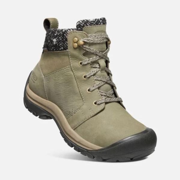 Keen Outlet Women's Kaci II Winter Waterproof Boot- Pale Olive/Brindle